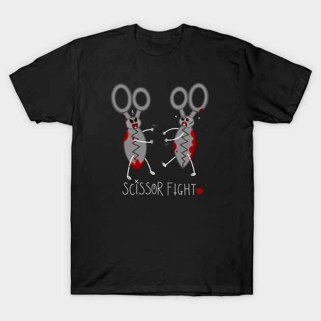 Scissor Fight T-Shirt by KirstyFinnigan